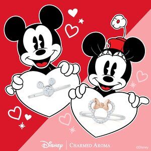 Disney Minnie & Mickey Mouse Stackable ring set, 925 Sterling Silver